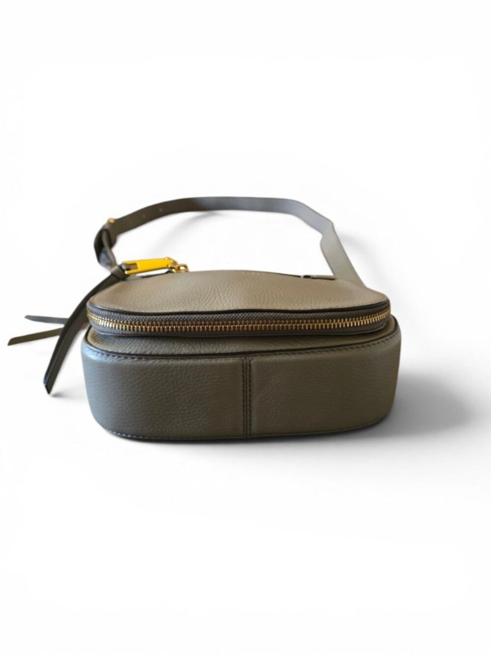 Marc Jacobs Nomad Crossbody Bag Pebbled Leather Saddle Shoulder Handbag Gray - Picture 16 of 16